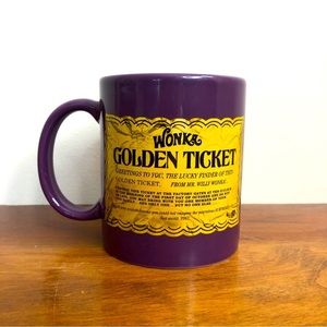 Wonka Golden Ticket mug